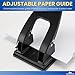 1InTheOffice 2 Hole Punch, Paper Puncher, Low Force Required, Jam Resistant, 28 Sheet Capacity, Black