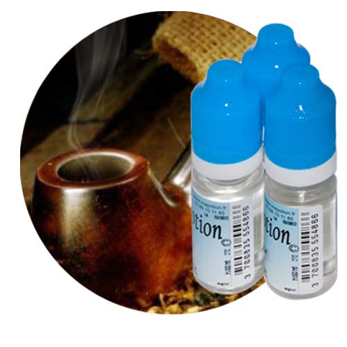 MA POTION - Lot de 3 E-Liquide TABAC French Pipe, Eliquide Français Ma Potion, recharge cigarette électronique. Sans nicotine ni tabac