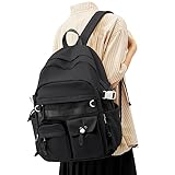 weradar Black School Backpack For women,Waterproof Kindergarten Elementary Large Bookbag,Anti Theft 15.6 Inch Laptop Travel Back pack,Lightweight High School Bag For Teens Girls Boys