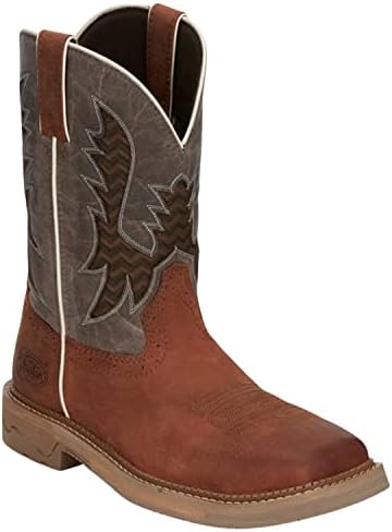 Justin Men's Stampede Bolt Redwood Water Buffalo 11in Top Independence Boot Brown 10.5 D | Image 2