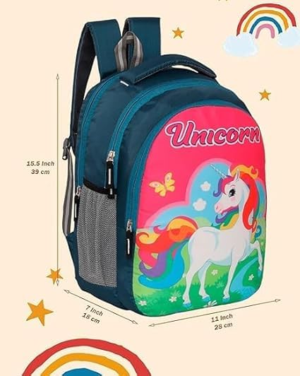 Image of Polyester kids Primary School Backpack, 30 Litres, Cartoon Print, for Tuition, Nursery to 5th Standard Boys and Girls Lightweight cartoon Bag