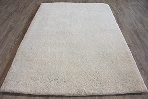 Original Berber Teppich 10 wollweiss 20/20 Double, handgeknüpft in Marokko, Material: 100%...