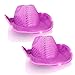 blinkee 2 Pack LED Flashing Cowboy Hat with Pink Sequins