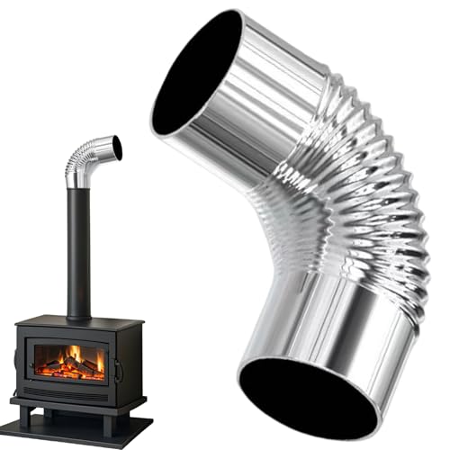 Tubo de estufa de leña | Accesorios de quemador de acero inoxidable de 90 grados | Estufa de conducto - para uso al aire libre jardín terraza casa chimenea barbacoa parrilla