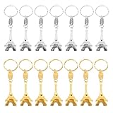 ORFOFE Llavero Antiguo Torre Eiffel Metálico 24 Piezas Juego Recuerdo Turístico Francia Mini Dijes para Bolso y Mochila Obsequio Viajeros Coleccionables