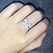 LVSHI Fashion Jewelry 925 Silver White Sapphire Bow Jewelry Ring Bride Princess Engagement Wedding Stackable Wedding Bands Rings for Women Infinity Forever Love Knot Stacking Ring Size 6-10 (US 7)
