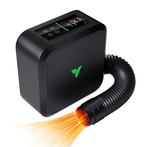 VIVOSUN AeroFlux Smart Grow Tent Heater 700W PTC-Heizung mit Thermostat VPD-Überwachung App-Steuerung Überhitzungsschutz und Verlängerungsschlauch für Growzelte Räume und Gewächshäuser