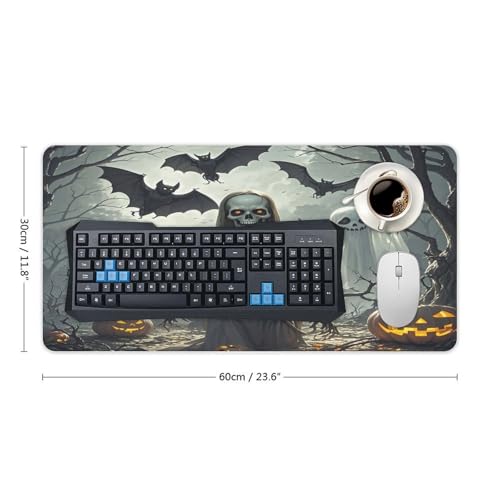 Bat Skull Pattern Mouse Pad grande antideslizante miniatura 2