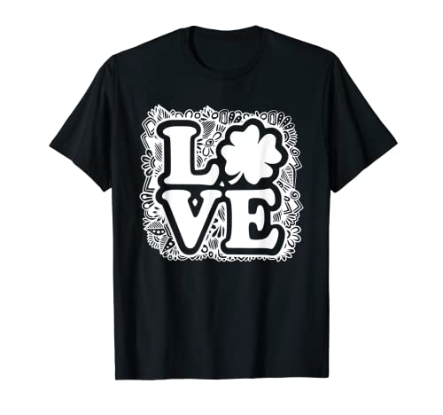 LOVE Saint Patricks Day 2023 Shamrock St Patrick's Day Clove Camiseta