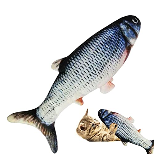 Flopping Fish Toy for Dogs | gato em movimento elétrico com bolsa catnip,Simulação pelúcia realista