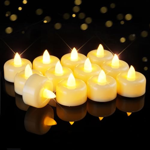 Velas de té que funcionan con pilas para centros de mesa en bodas y fiestas Rcaycare