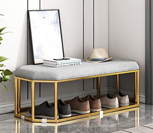 Banc à chaussures en métal robuste au style industriel moderne