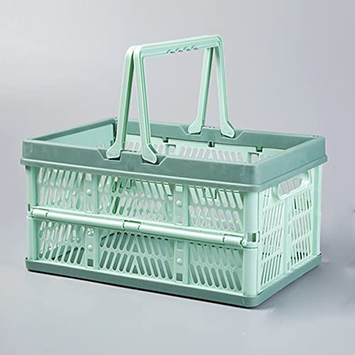 Picknick Koffer,Einkaufskorb Faltbar,Kleine Klappbox faltbar mit Henkel,je 19 L,Faltbox nutzbar als klappbarer Einkaufskorb und Kofferraum Organizer Cover