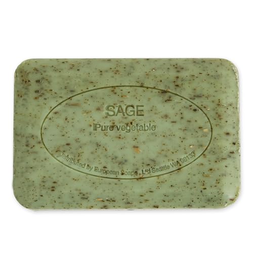 Image of Pre de Provence Artisanal Soap Bar, Enriched with Organic Shea Butter, Natural French Skincare, Quad Milled for Rich Smooth Lather, 8.8 Ounce, Sage