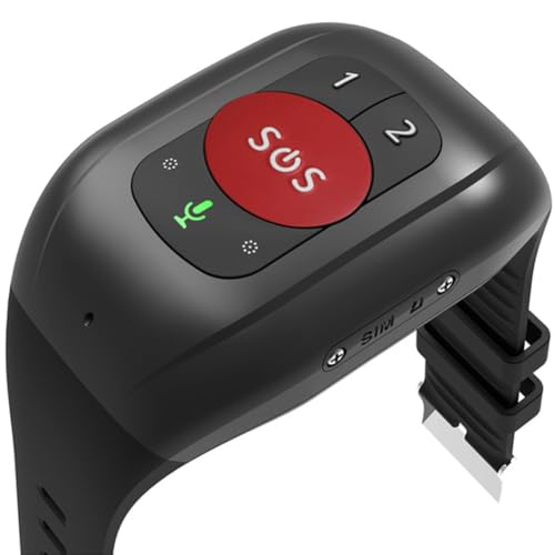 Smartwatch GPS Per Anziani, Localizzatore Per Anziani, Monitoraggio Della Frequenza Cardiaca E Della Pressione Arteriosa, Tracciato Storico, Impermeabile IP67, Allarme Caduta, Per Bisogni Speciali