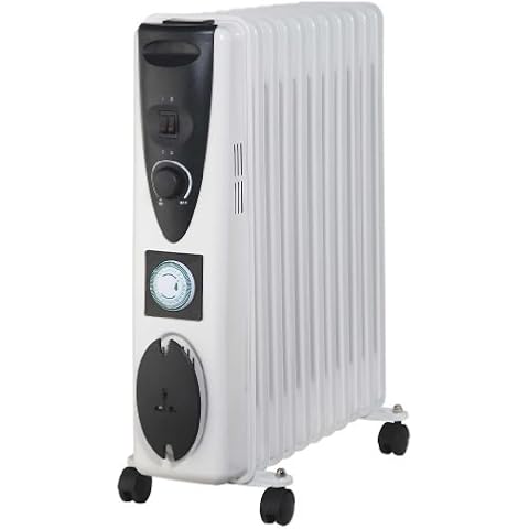 Kingavon 11-Fin Oil Filled Radiator with Timer Cover