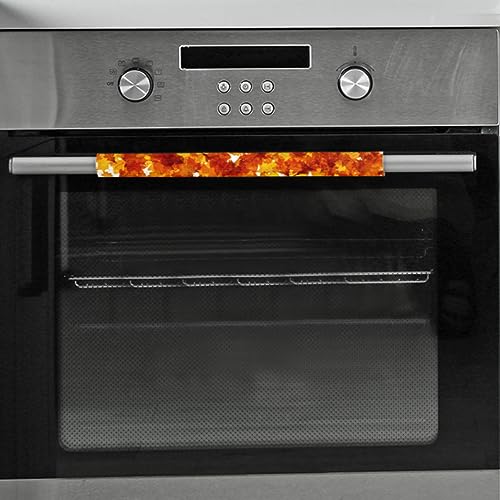 Image of Pardick Fall Autumn Refrigerator Door Handle Covers Set of 2Fall Leaf Washable Fridge Dishwasher Mocrowave Oven Door Decor Handle Cover Keep Your Kitchen Appliance Holiday Decor