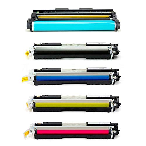 Tambor de Imagem CE314A + Kit Colorido de Toner Compatível para Impressora HP M177FW M175NW M176N M2