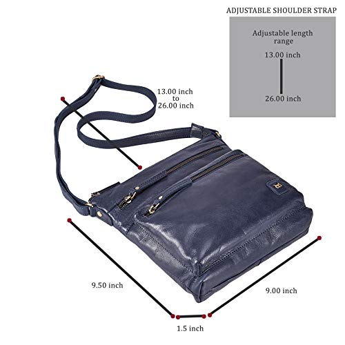 Image of Wise Owl Accessories Real Leather Small Crossbody Handbags & Purses for Women -Premium Crossover Over the Shoulder Bag