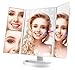 Vivitar MR-1305-WHT Cordless LED Light Up Vanity Mirror With LED Light, Lighted Vanity Mirror With Tray To Store Make-Up Items With 1x/10x Magnification, Battery Operated, Natural White Light, White