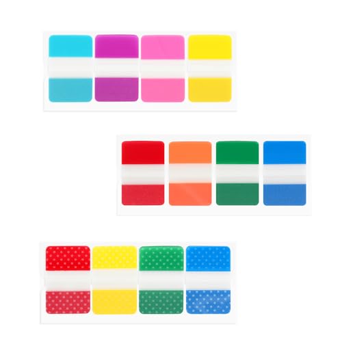240 Pieces File Tabs Sticky Index Tabs 1 inch Page Notes Sticker Dividers Tabs for Books Colored Page Markers Tabs Repositionable Notebook Divider Flags for Documents Paper Folders, 20 Set/Color