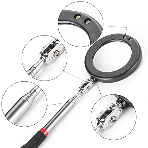KABUDA 4PCS Telescoping Inspection Mirror LED Lighted
