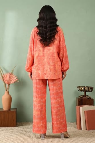 Image of Leriya Fashion Kurta Sets for Woman | Co ord Set for Women Stylish | Kurti Set for Woman | Short Kurti for Women | Kurtis | Ethnic Floral Straight Printed Kurta Set's with Palazzo Pants