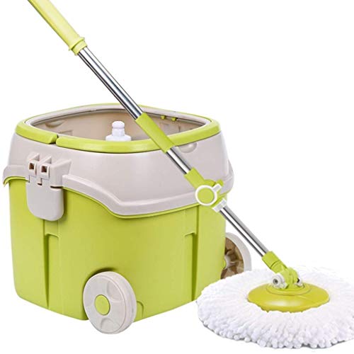 HHHJQFAAT Mop, 2-in-1 Rotary Mop Spin Mop and Detachable Bucket
