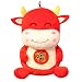 LuohuiFang Bambola fortunata della mucca della bambola del bestiame della peluche di Capodanno cinese animale ripieno - mucca straboccata-45 cm
