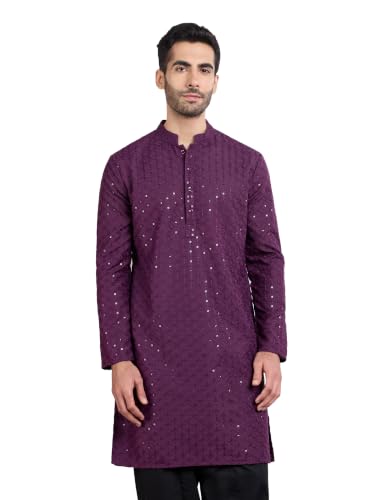 Image of Symbol Premium Men's Embroidery Sequined Long Kurta