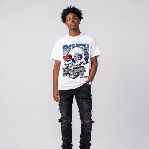 Image of DopeSkill Halloween Graphic Tee Streetwear Hip Hop Hypebeast Unisex T-Shirt Sneaker Colour Matching Shirts Spooky Graphic