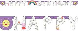Amscan 9906336 - Officially Licensed Peppa Pig Party Happy Birthday Letter Banner - 2.1m