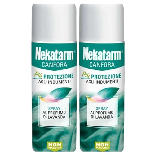 NEKA TARM CANFORA, Più Protezione Agli Indumenti, Spray Al Profumo di Lavanda 200ml (2 Spray)
