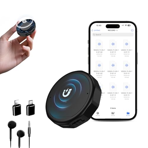 Mulukusion Magnetic Voice Recorder -136GB (9800 Hour) Voice Activated Recorder with DSP4.0