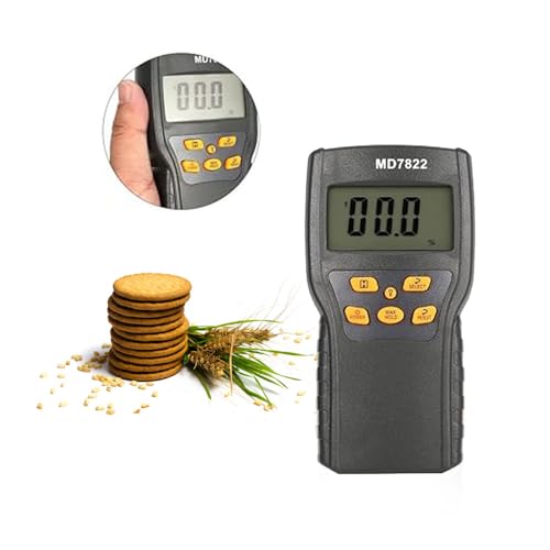 Image of MCP Healthcare MD7822 Digital Grain Moisture Meter - Accurate Measurement for Wheat, Corn, and Rice with Temperature Monitoring (Black)