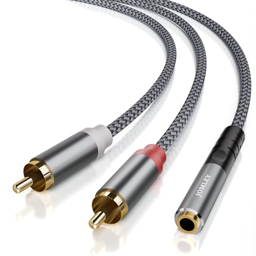 Adaptateur RCA vers jack femelle 3.5 mm anti-interférence 30cm