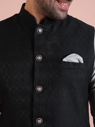 Image of KISAH Men's Jacket - Textured Silk Blend Jacquard - Indian Wedding Outfit for Men - Ideal for Weddings and Festivals