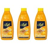 3X Confezione Per Biffi Salsa Cheddar, Salsa al Formaggio per Hamburger e Nachos, 3x875 ml