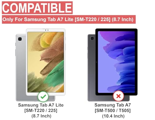 Image of compatible with Samsung Galaxy Tab A7 Lite 8.7 Inch (2021) Tempered Glass Screen Protector Guard Full Screen Coverage Edge to Edge with Easy Installation kit | Anti-Scratch & Smudge Proof | SM-T220 / T225