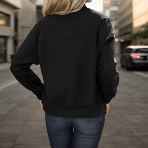Chaqueta bomber para mujer con cuello alto y cremallera frontal 3
