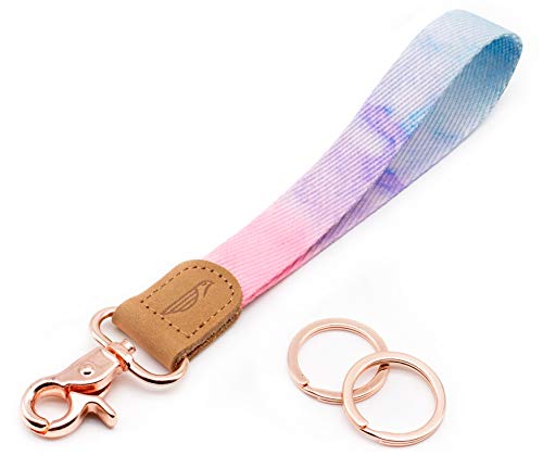 Image of POCKT Keychain Wristlet for Women and Men, Cute Wrist Lanyard for Keys, Short Key Chain Strap for Car Keys, Wallet, ID Badge & Phone | Mood