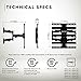 Invision Soporte TV Pared de 37 a 65 Pulgadas - VESA 200x200mm...