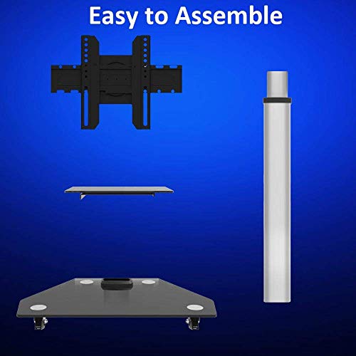 Soporte móvil de piso para TV 32-55 pulgadas, acero inoxidable miniatura 3