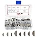Keyway 100PCS Carbon Steel Keyway Assortment Set Metric Half Moon Shaft Drive Fasteners Mechanical Industry Keys Sets(400pcs)