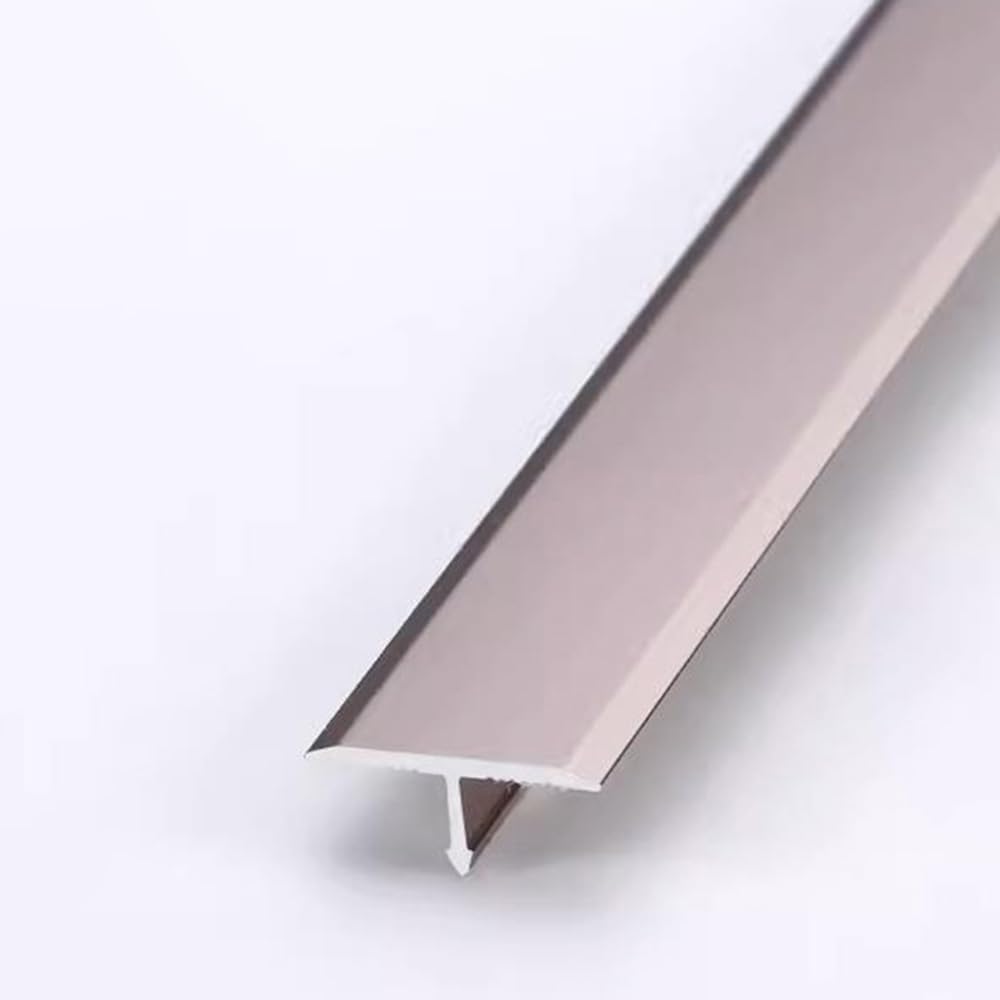 35.4" Metal Flooring Transition Strip, 90cm Flat Divider Strips, T Molding Gap Connecting Strips, Doorway Edge Trim Joining Strip(Pink,W 33mm)