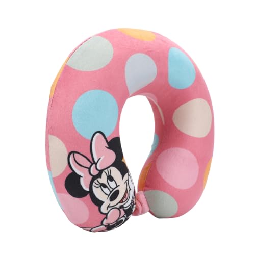 Image of Bioworld Minnie Mouse Kids Travel Set with Neck Pillow Eye Mask and Luggage Tag - Disney Magic on the Go!