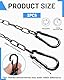 SCJJZ Edelstahl Ketten mit Karabiner, 1 Stück Stahlkette 0.6m gliederkette Kette Edelstahl Gliederkette Kettenglieder Edelstahlkette für Zauntore, Käfigtore für Haustiere, Gartentore (Schwarz)