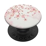 PopSockets Japan Pink Flower Gift Sakura Florist Anime Cherry Blossom PopSockets PopGrip: Swappable Grip for Phones & Tablets