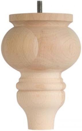 Grand River Gothic Bun Foot 6" H-Hardwood BF45-H