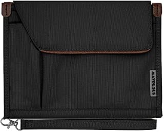 A5 Conference Folder Business Organiser Bag Notepad Carrying Case Document Case A5 Portfolio Organiser (Jet Black)